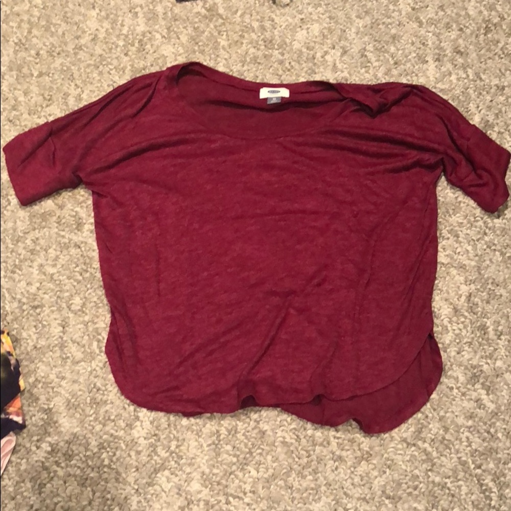 Maroon knit shirt